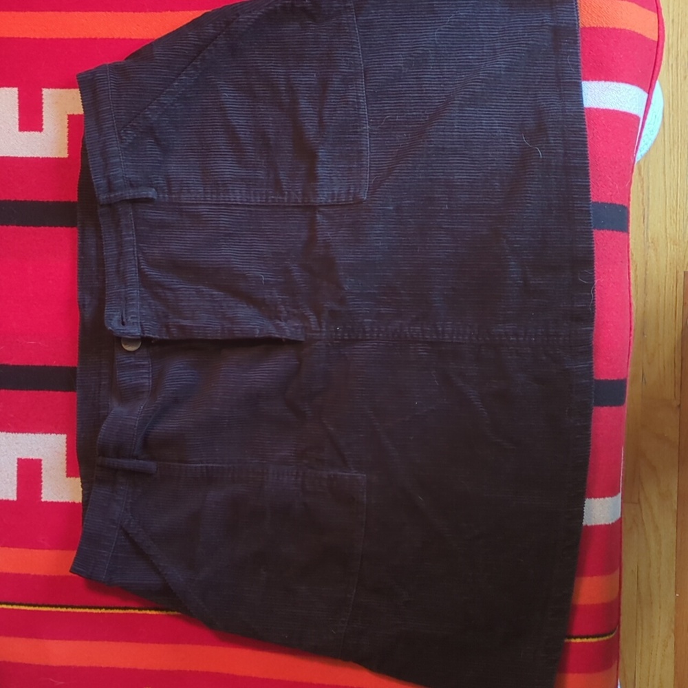 Lucy & Yak Navy A-Line Corduroy Skirt